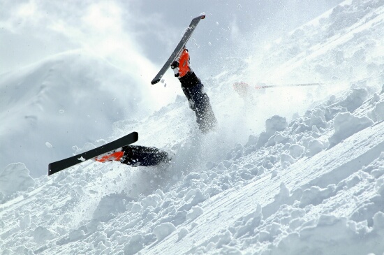 Falling Over Skiing